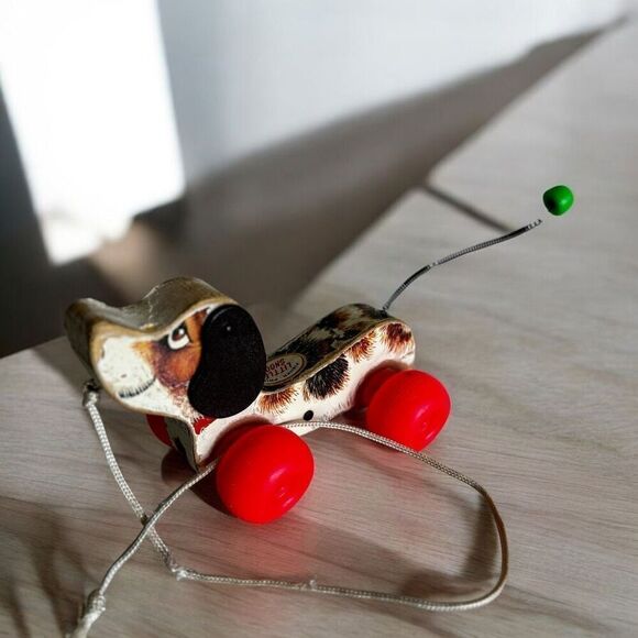 Little Snoopy Fischer Price Training Dog Wooden Toy 1965 - Picture 3 of 10